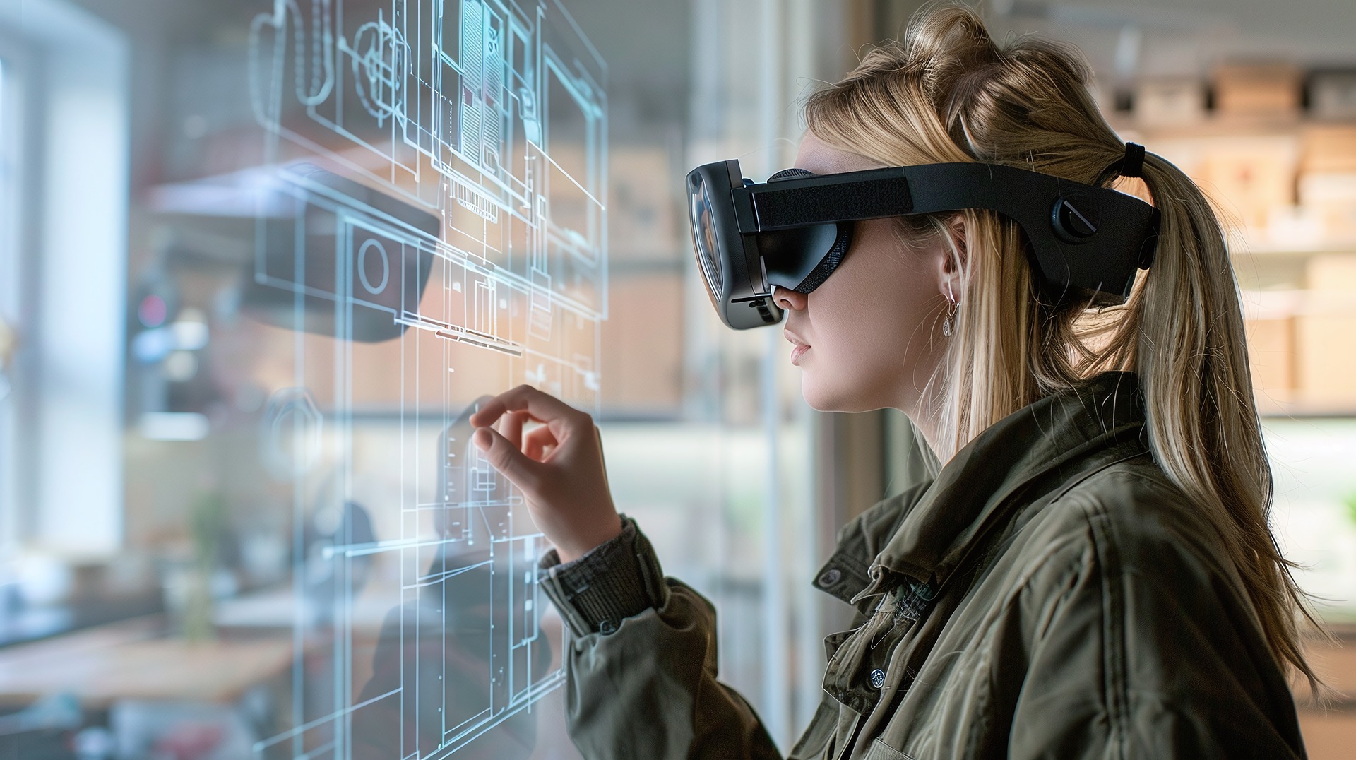 Virtueller 360-Grad-Rundgang durch einen Innenraum